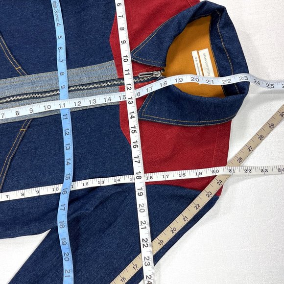SOLD Urban Outfitters Women's Two-Tone Mechanic Gasoline Western Denim Jacket - Picture 14 of 16